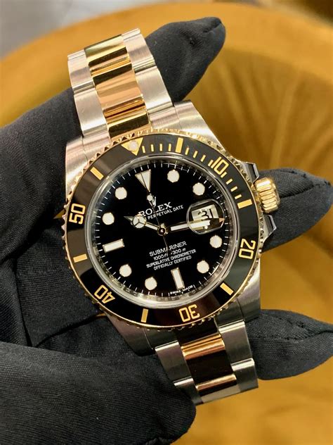 men rolex 18k gold watch price|rolex submariner gold price.